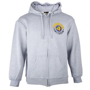 The Bulldog Cafe Amsterdam Zip-Up Hoodie in Grey